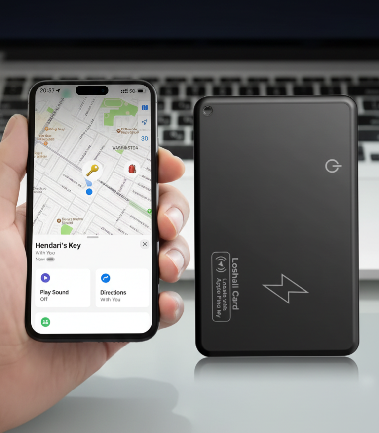 Wallet Location Tracker Card Waterproof GPS Locator Compatible With Apple Find My