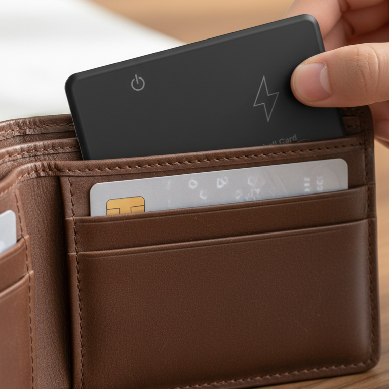 Wallet Location Tracker Card Waterproof GPS Locator Compatible With Apple Find My